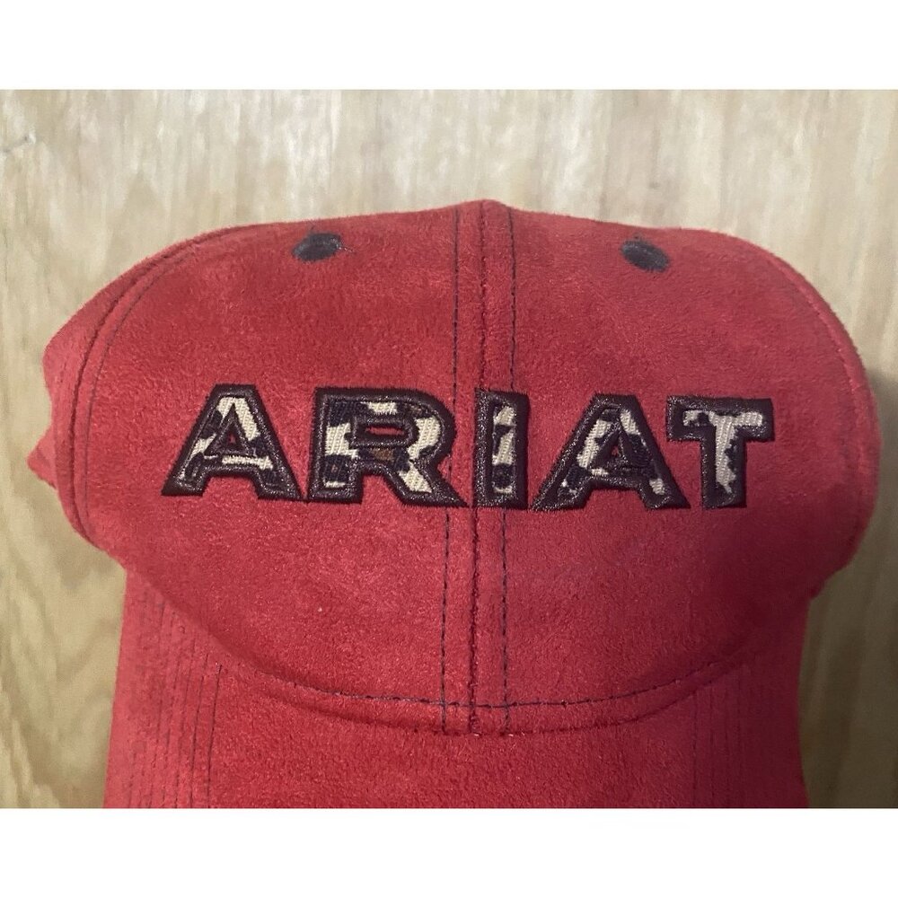 Ariat Hat Cap Woman's Red Cheetah Print Snap Back Work Wear Embroidered Trucker